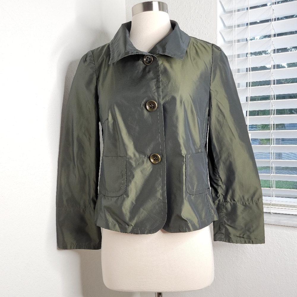 ST.EMILE Nylon Lightweight Jacket In Green 8.